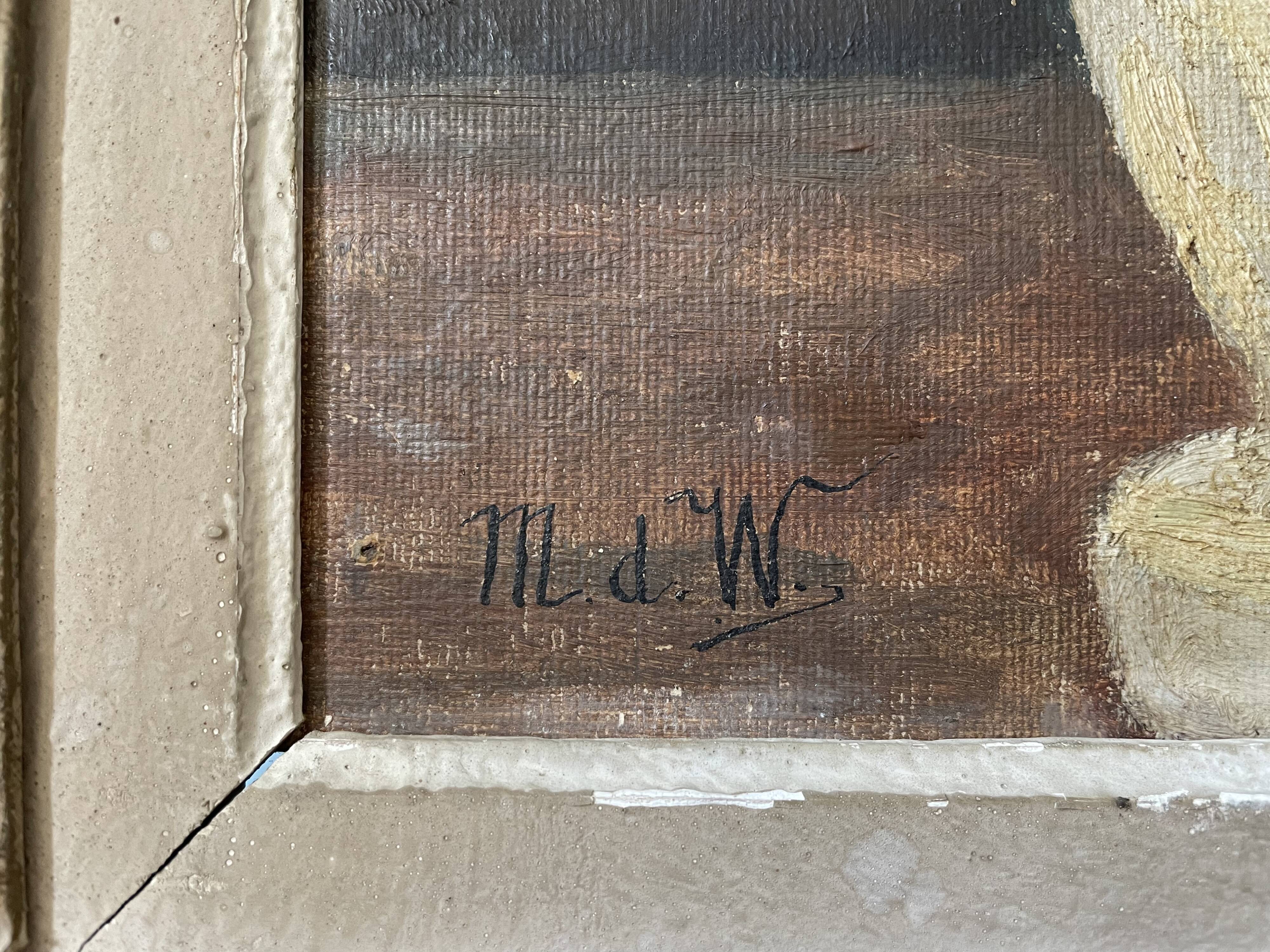 Old painting: study by Martin de Waelhem of 1921