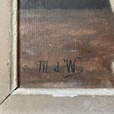 Old painting: study by Martin de Waelhem of 1921