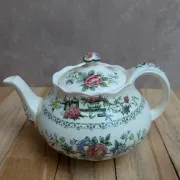 Vintage teapot and milk jug set Crown Ducal Chinese Garden – England