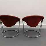 Coffee Table & Chairs Set by E. Lusch for Lusch & Co., 1960s, Set of 3