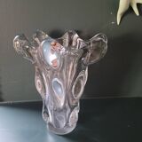 "Head of Giraffe" vase in Vannes Le Châtel crystal