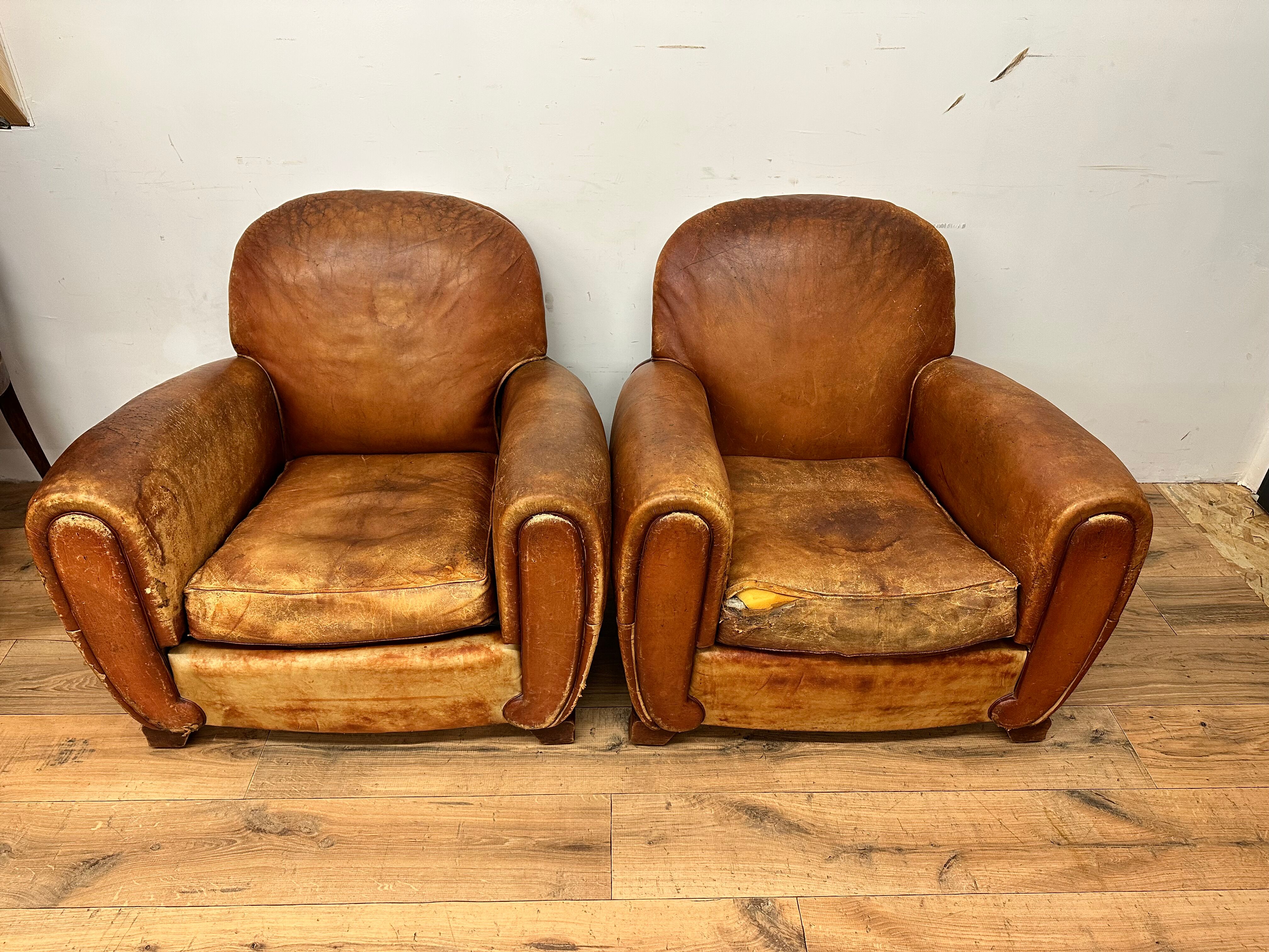 Pair of club chairs