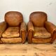 Paire de fauteuils club