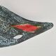 Vintage 1960s fruit bowl, ceramic Fat Lava, signed Vallauris.
