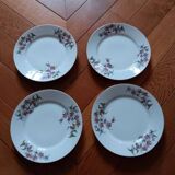 Set of 4 porcelain plates