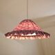 Emilia "purple shell flowers" conical textile suspension with flounce