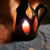 Vintage stoneware candle holder