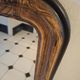 Antique Louis-Philippe mirror in stucco – Superb faux-wood decoration