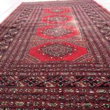 Handmade vintage rug Uzbek Bukhara 94cm x 163cm 1970s