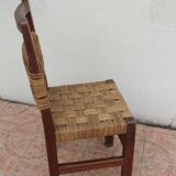 Cord and wood chair