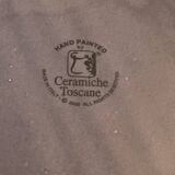 Large ceramic serving platter. Hand-painted ceramics from Tuscany.