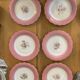 Vintage dessert service / antique in porcelain in colour