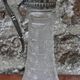 Antique pressed glass and silver-plated jug – Decorative wine pitcher H30 cm
