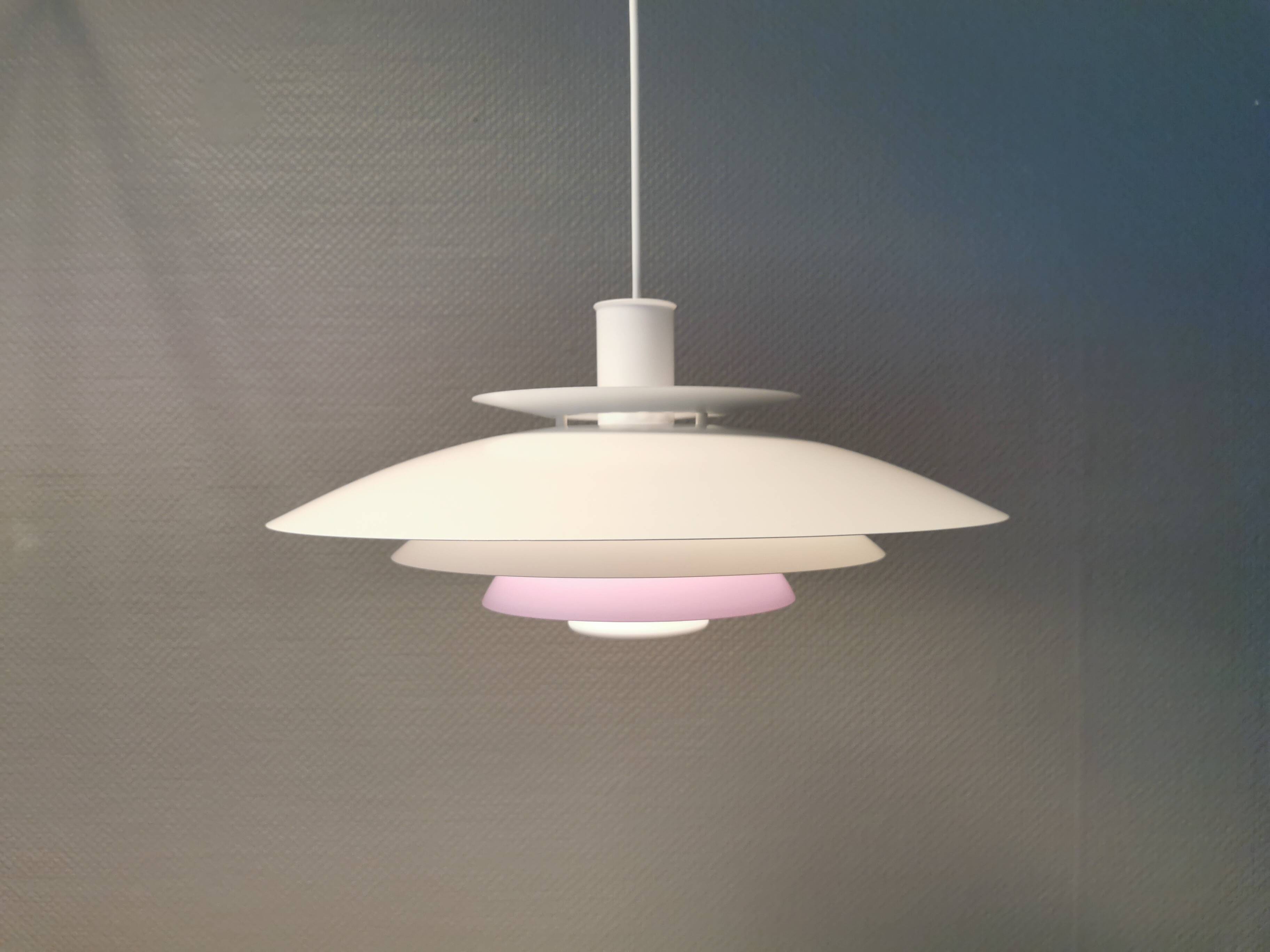 Large hanging lamp by Danish Form-Light 1980s. Multiple layers of shades.