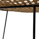 Rattan magazine rack on black metal frame, Artimeta, 1950
