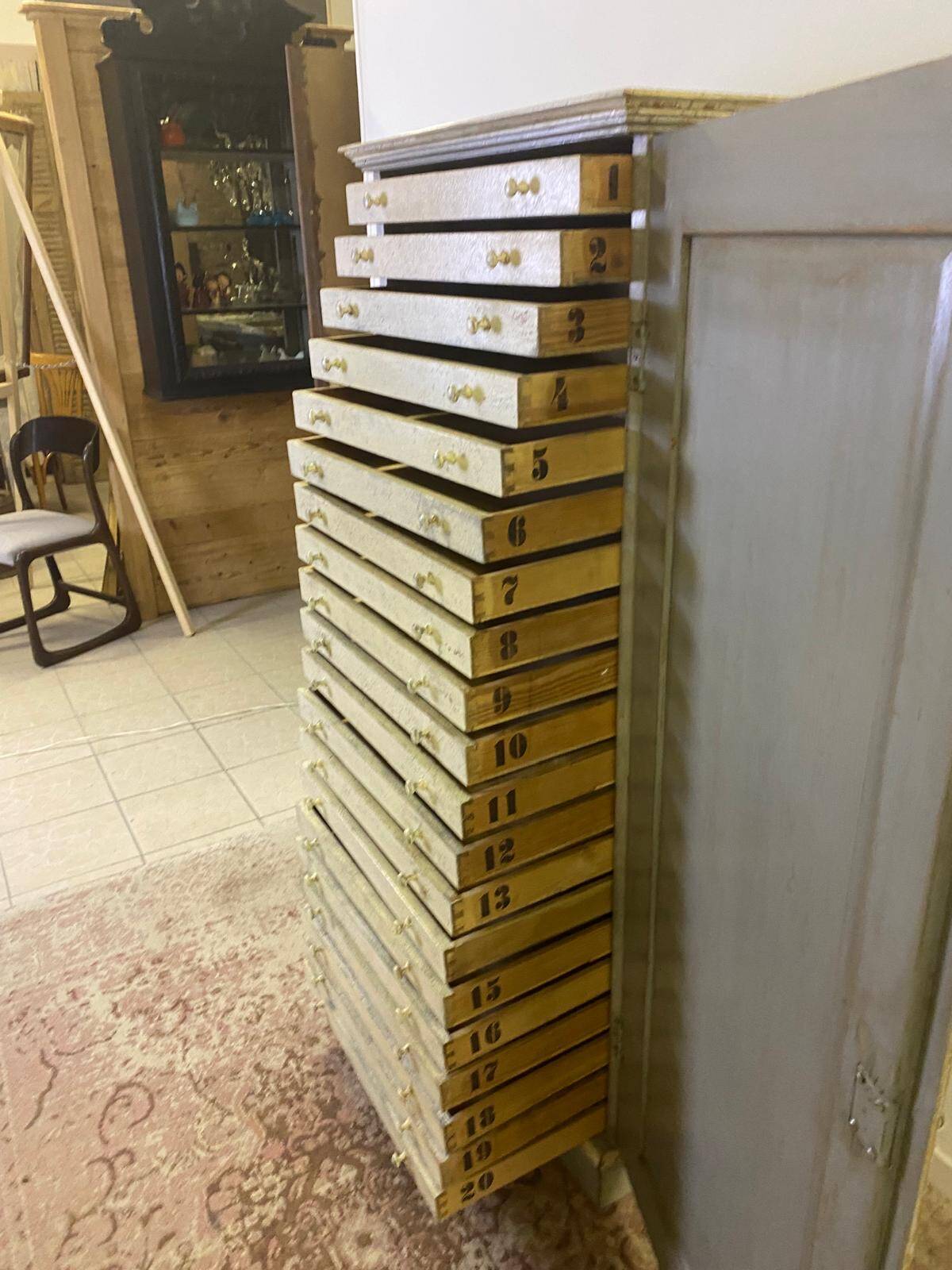 Workshop cabinet - haberdashery cabinet with 20 drawers