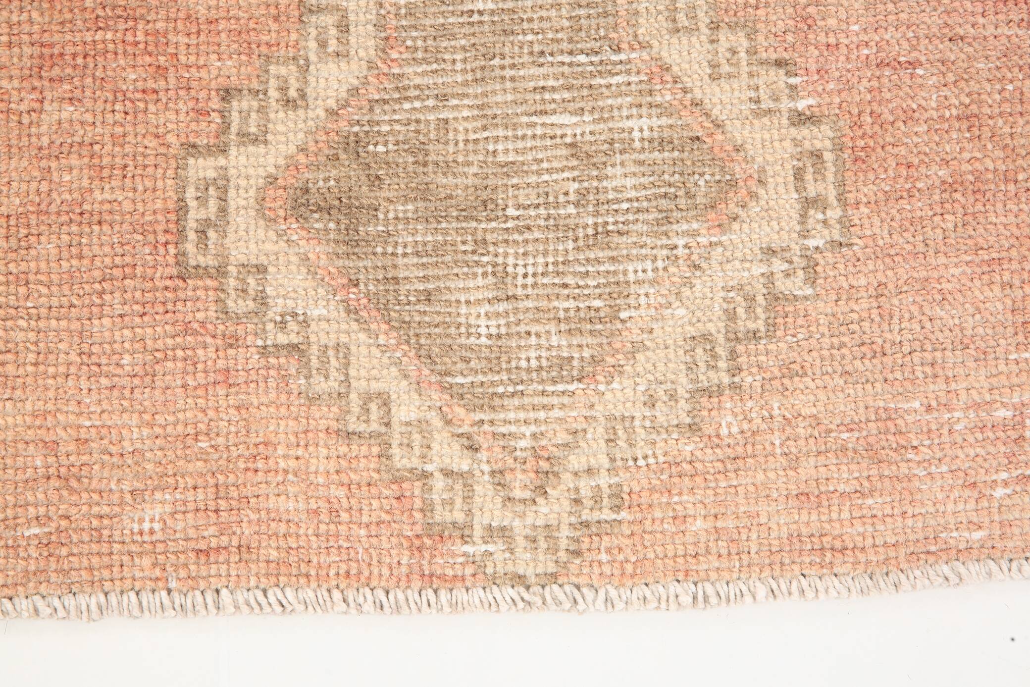 3x9 Vintage Pale Red & Brown Aesthetic Turkish Runner Rug, 91x291Cm