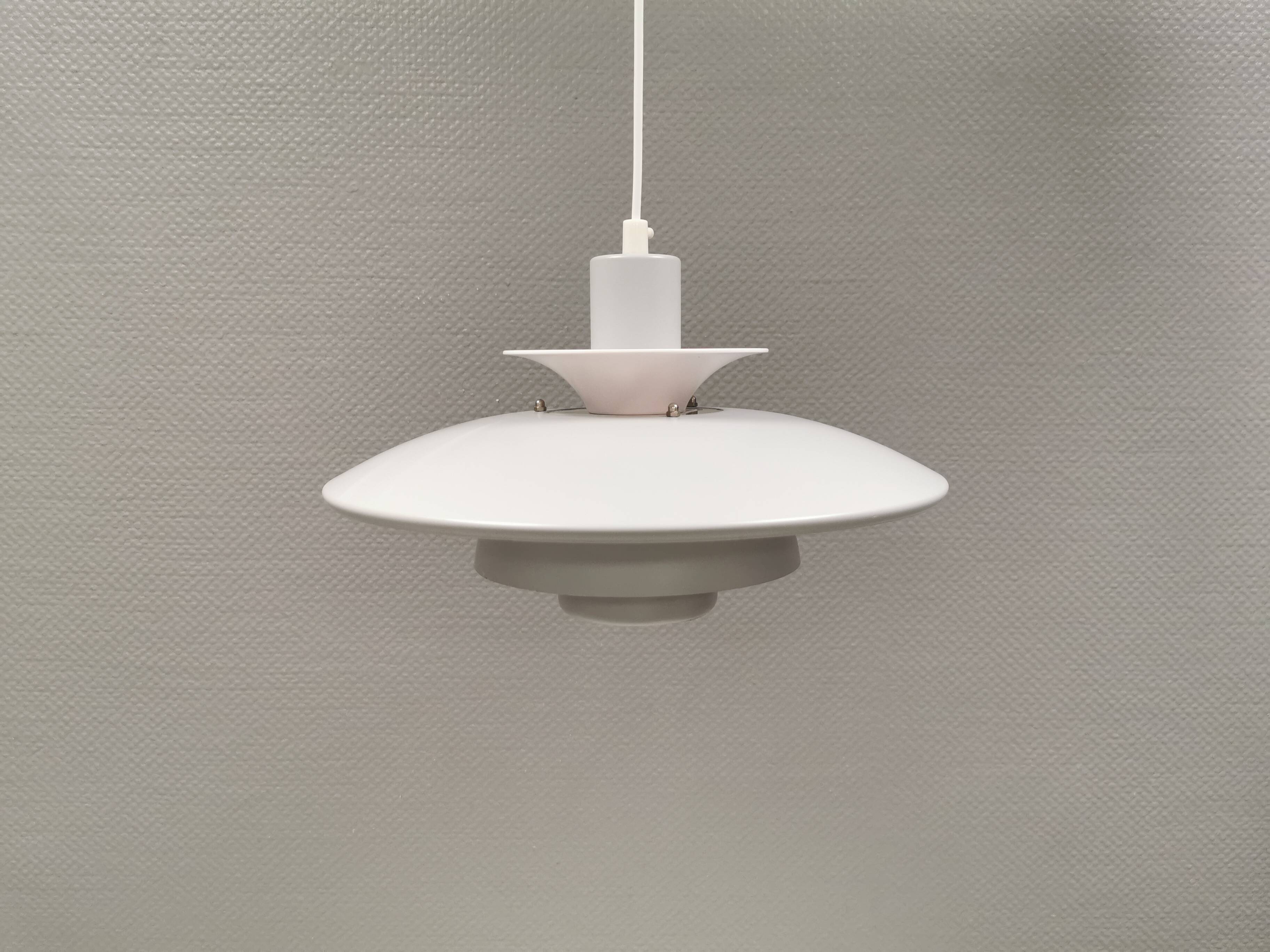 Classic Danish hanging lamp with multiple layers of shades by Lyskaer 1980s