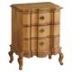 Danish neo-baroque oak commode with three drawers, featuring brass fittings, 1940s.