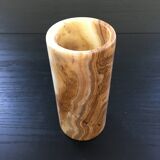 Onyx scroll vase