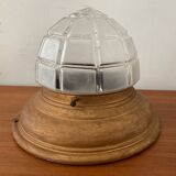 Art Deco ceiling light in metal and frosted glass