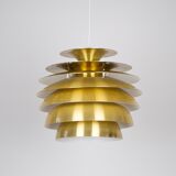 Lampe suspendue vintage danoise Barcelona par Bent Karlby, Lyfa, années 1960.