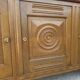 Solid oak sideboard, brutalist and Art Deco work, mid-century.