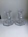 Pair of molded glass candle holders 50-60s