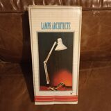 Black vintage architect lamp in its box