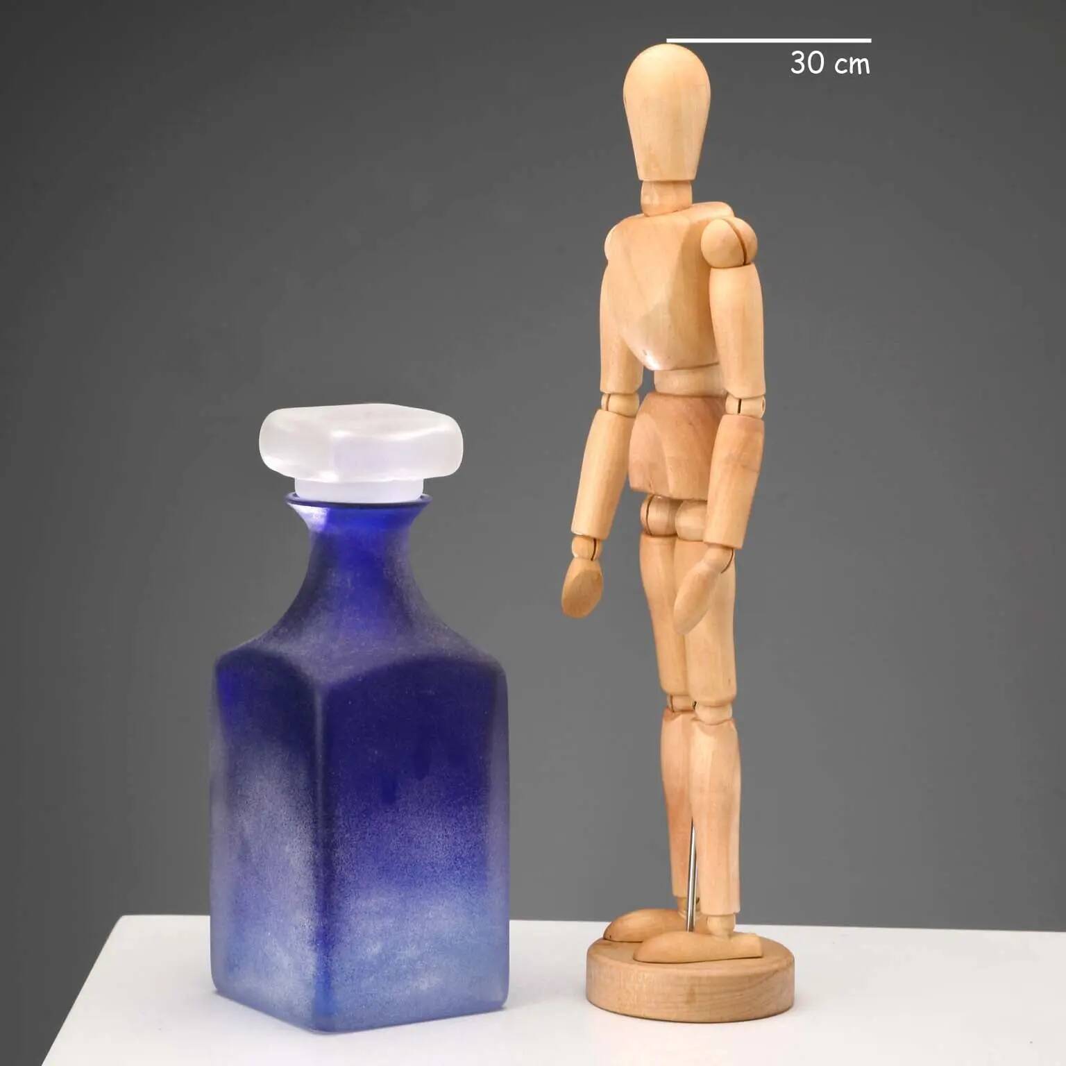 Bouteille vintage en verre, signature Gino Cenadese, Italie, années 1960