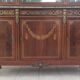 Buffet 2 corps Louis XVI en placage d'acajou et marqueterie de bois précieu