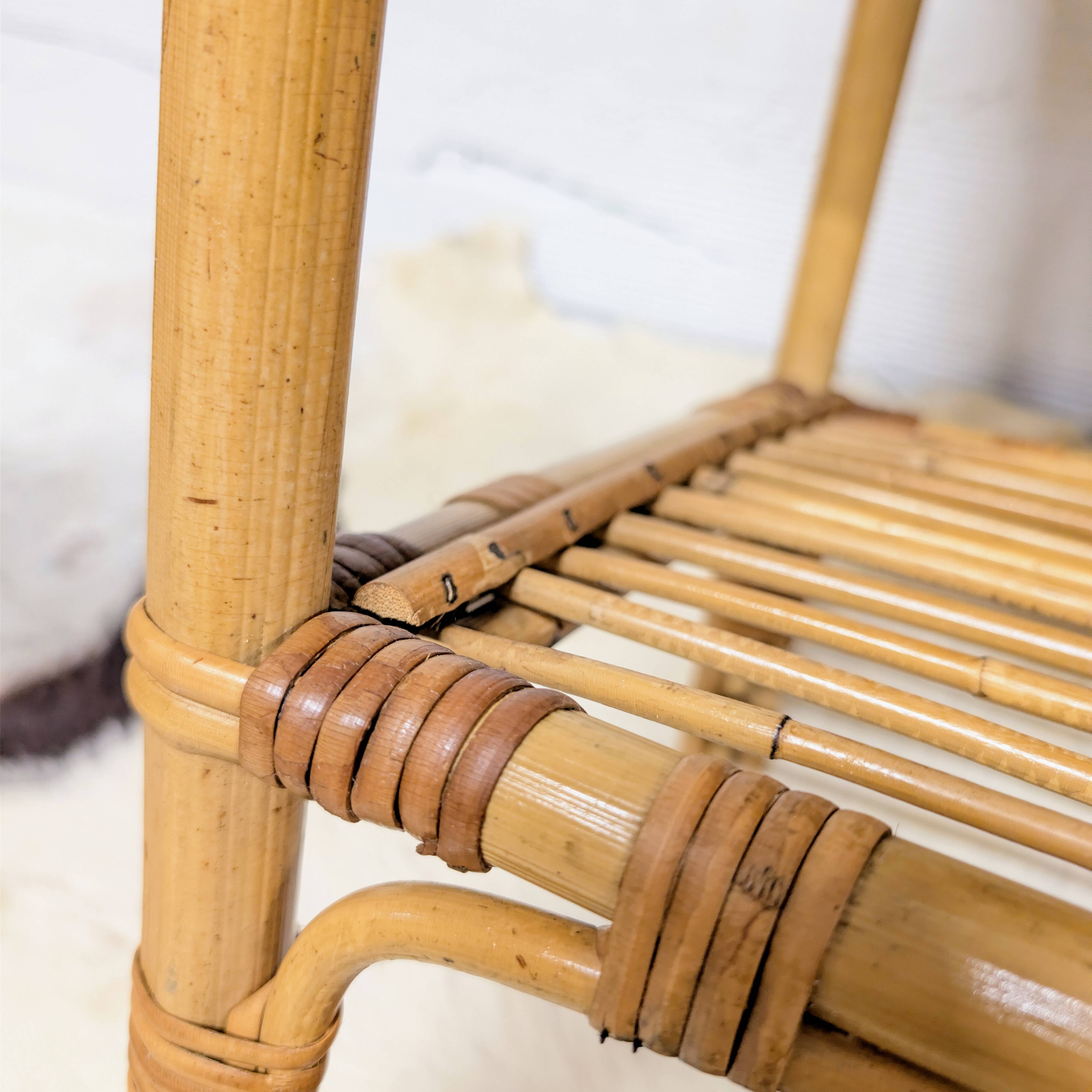 Rattan bedside table