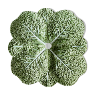 Four-wheeled cup in dabbling, cabbage leaves, Bordallo Pinheiro