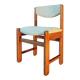 Chair in elm and wool, 1980s.