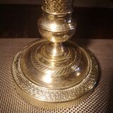 Finely chiseled bronze candle holder - End of 19th century