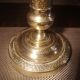 Finely chiseled bronze candle holder - End of 19th century