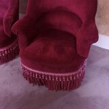 Paire de fauteuils crapaud