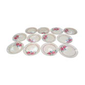 12 Assiettes plates anciennes Badonviller