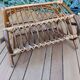 bamboo / rattan magazine rack, vintage, bohemian chic charm