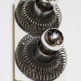 Wall lamp "spring" double Andréa Lazzari vintage 1960