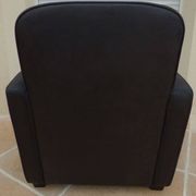 Fauteuil club en cuir noir gris - Très bon état
