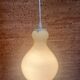 Suspension in vintage mid-century yellow vanilla opaline.