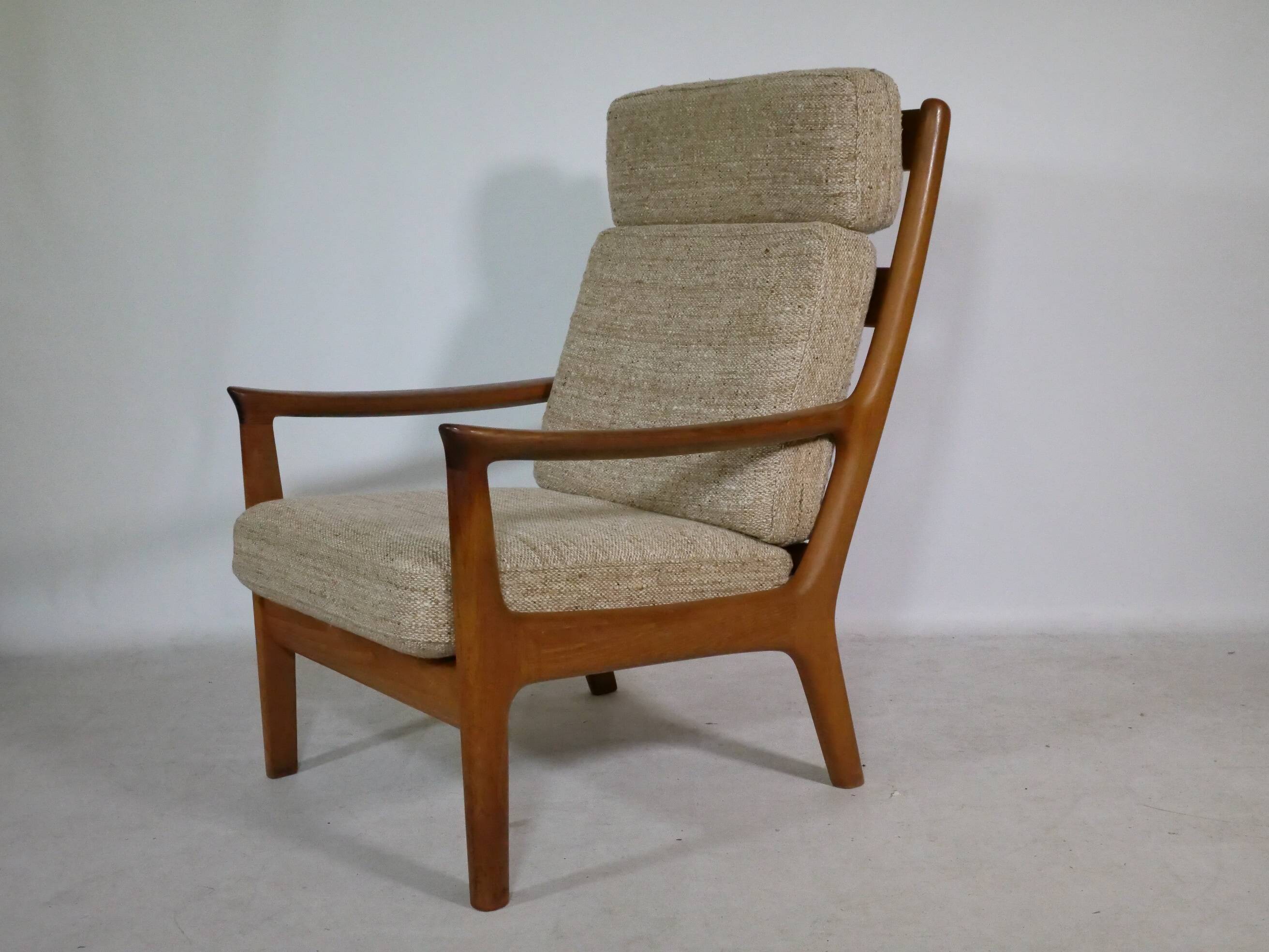 Mid-Century Teak Highback Lounge Chair by Juul Kristensen, Denmark, 1960s