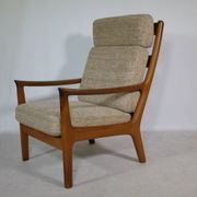 Mid-Century Teak Highback Lounge Chair by Juul Kristensen, Denmark, 1960s