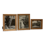 Set of three black and white photos 1950