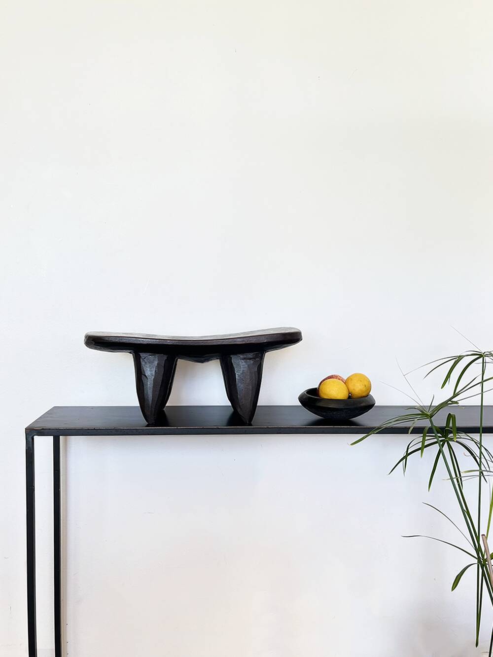 Senoufo XS N1 "headrest" stool in hand-carved wood