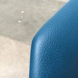 Stackable vintage leather dining chairs from the German space age by Fröscher, 1970s, set of 2.