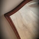 Trapezoid wood mirror 58x73