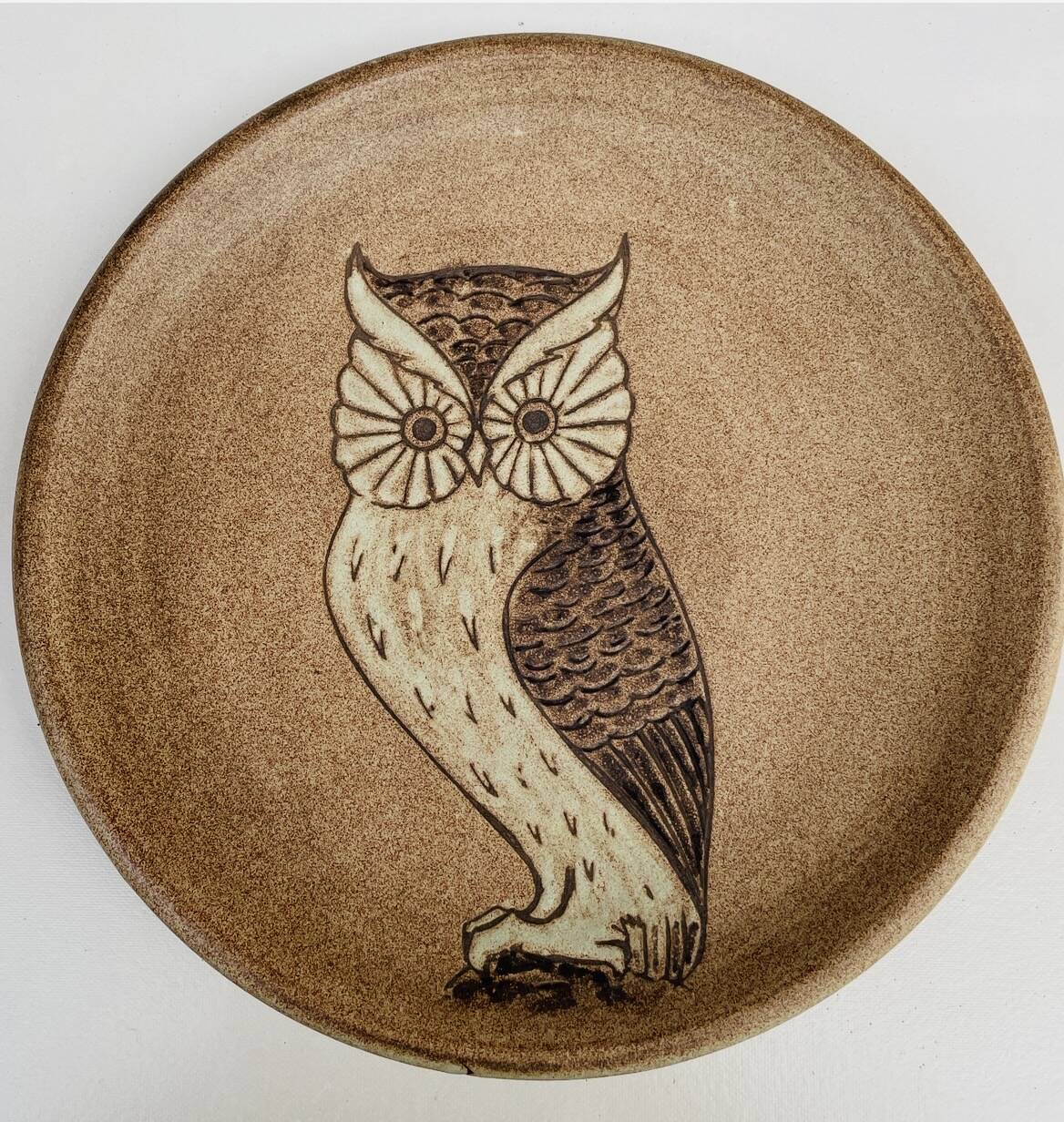 Decorative plate "owl" Vallauris – Fonck & Mateo – vintage – handmade