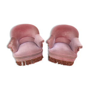 Paire de fauteuils crapauds